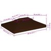 vidaXL 2-Tier Gazebo Top Cover 9.1 oz/yd² 13.1'x9.8' Brown