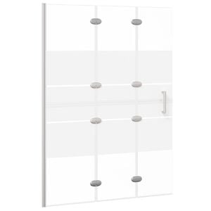 vidaXL Folding Shower Enclosure ESG 39.4"x55.1" White
