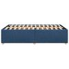 vidaXL Bed Frame Blue Polyester, plywood, engineered wood, solid pine wood