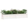 vidaXL Garden Planter Set of 2 White Solid pine wood Large