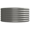 vidaXL Garden Raised Bed Grey Powder-coated steel Extra Large Tough