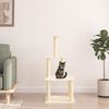 vidaXL Cat Tree Cream Engineered wood, plush, sisal Medium Durable