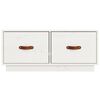 vidaXL TV Cabinet White Solid Pine Wood Standard TV Cabinet