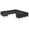 vidaXL Garden Lounge Set Black