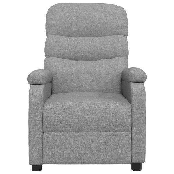 vidaXL Recliner Light Gray Fabric