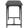 vidaXL Dining Bench Dark Grey, Powder-Coated Steel