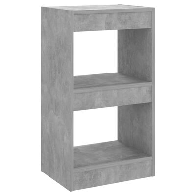 vidaXL Book Cabinet/Room Divider Concrete Gray 15.7"x11.8"x28.3"