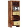 vidaXL Side Cabinet Natural wood and mixed patterns