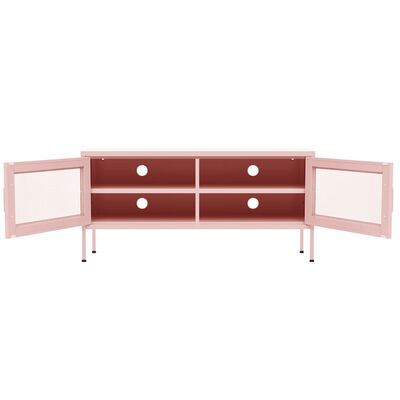 vidaXL TV Stand Pink 41.3"x13.8"x19.7" Steel