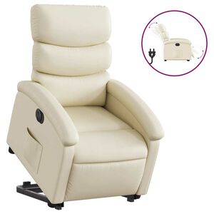 vidaXL Electric Stand Up Recliner Chair Cream