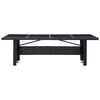 vidaXL Outdoor Table Black PE rattan, glass, powder-coated steel
