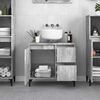 vidaXL Bathroom Cabinet Concrete Gray Engineered Wood Medium