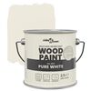 vidaXL Wood Paint White 6.50 x 6.50 x 6.30 in Wall Print