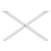 vidaXL Coffee Table Leg Set of 2 White Powder-coated steel Medium