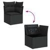 vidaXL Garden Sofa Set Black PE Rattan Large Modular Garden Furniture