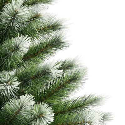 vidaXL Artificial Hinged Christmas Tree with Flocked Snow 59.1"