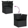 vidaXL Garden Sofa Set Black