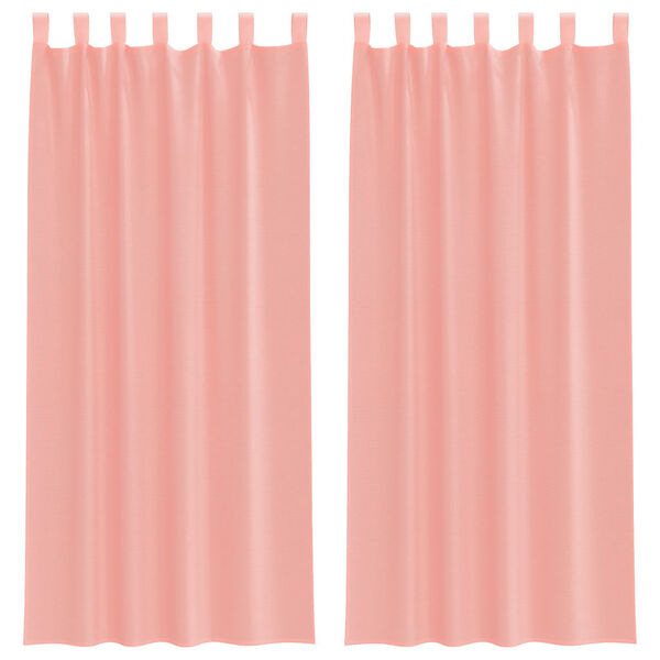vidaXL Voile Curtains with Loops 2 pcs Pink 55.1x88.6"