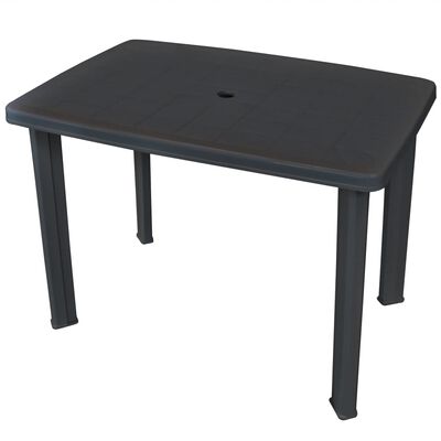 vidaXL Patio Table Anthracite 39.8"x26.8"x28.3" Plastic
