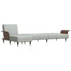 vidaXL L-shaped Sofa Bed Light Gray 109.8"x55.1"x27.6" Velvet