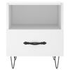 vidaXL Bedside Cabinet Set of 2 White Engineered wood, iron