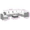 vidaXL Garden Lounge Set Black