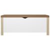 vidaXL Storage Box White and Sonoma Oak