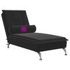 vidaXL Massage Chaise Lounge Black
