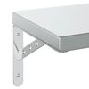 vidaXL Wall Shelf Silver Stainless Steel 19.7 x 9.3 in Wall Mounting