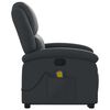 vidaXL Stand up Massage Recliner Chair Black Real Leather