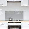 vidaXL Kitchen Backsplash Light grey 31.50 x 15.75 x 0.24 in