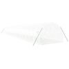 vidaXL Greenhouse White Polyethylene and galvanized steel Large