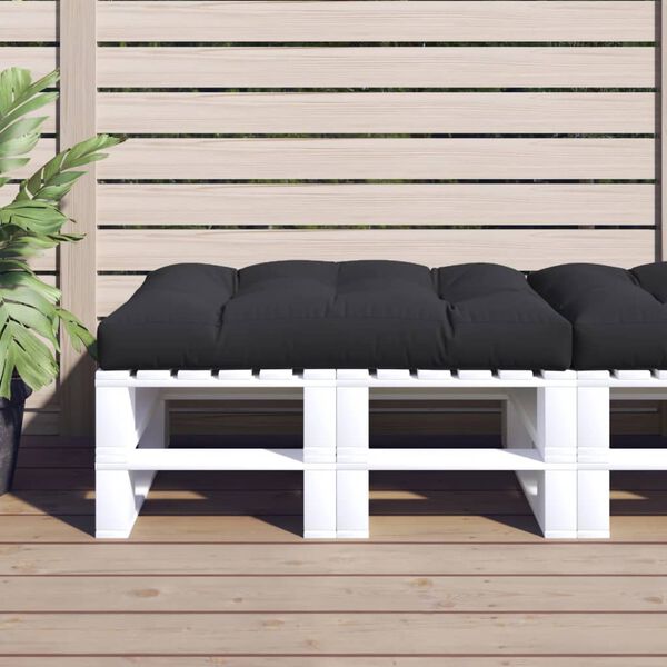 vidaXL Pallet Cushion Black 100% polyester 47.2 x 31.5 in