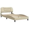 vidaXL Bed Frame Cream