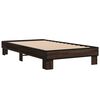 vidaXL Bed Frame Brown Oak Engineered wood, Metal, Plywood Twin Durable