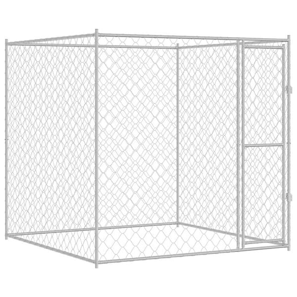 vidaXL Dog Cage 78.7" x 78.7" x 78.7" Steel