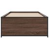 vidaXL Bed Frame Brown Oak Engineered wood, Steel Small Single Durable