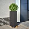 vidaXL Garden Planter Set of 2 Black Steel Medium Durable