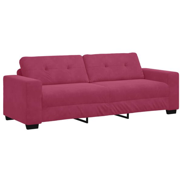 vidaXL Sofa Wine Red 87.01 x 30.71 x 31.50 in Fabric