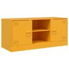 vidaXL TV Cabinet Mustard Yellow Cold-Rolled Steel Medium TV Cabinet