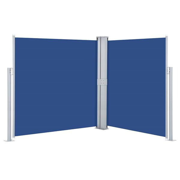 vidaXL Side Awning Blue Polyester fabric with PU coating 63 x 236.2 in