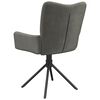 vidaXL Swivel Dining Chair Set of 2 Dark Grey