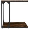 vidaXL Side Table Smoked Oak Engineered Wood, Steel Side Table