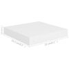 vidaXL Wall Shelf White Honeycomb MDF, metal 9.1x9.3x1.5 in