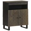 vidaXL Sideboard Black Solid mango wood with grey finish Medium