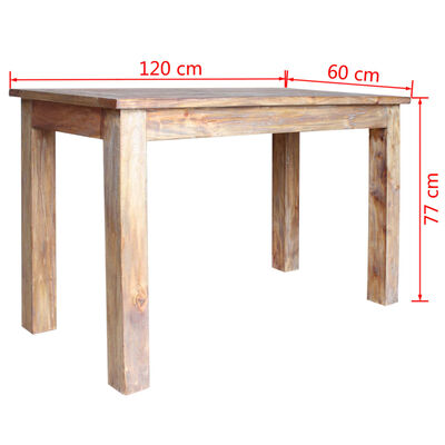 vidaXL Dining Table Solid Reclaimed Wood 47.2"x23.6"x30.3"