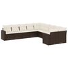 vidaXL Garden Sofa Set Brown and cream