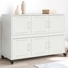 vidaXL Sideboard White Cold-rolled steel Medium Sideboard Rectangular