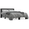 vidaXL Bed Frame Black Engineered wood, Metal Double Durable Bed Frame