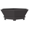 vidaXL Fire Pit Black 29.53 x 29.53 x 11.02 in Steel